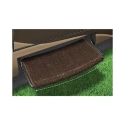 Prest-O-Fit Espresso 22" Wraparound Radius RV Step Rug