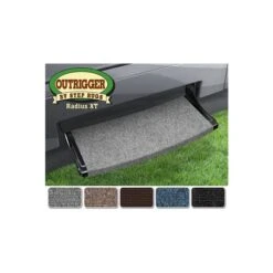 Prest-O-Fit Castle Gray 22" Outrigger Wraparound Radius XT RV Step Rug