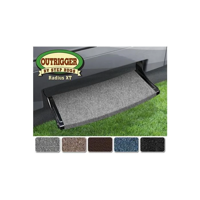 Prest-O-Fit Castle Gray 22" Outrigger Wraparound Radius XT RV Step Rug 1 Prest-O-Fit Castle Gray 22" Outrigger Wraparound Radius XT RV Step Rug