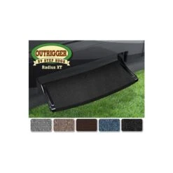 Prest-O-Fit Black Onyx 22" Outrigger Wraparound Radius XT RV Step Rug