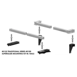 PullRite Traditional Series #3100 SuperRail 12K Mounting Kit For 2009-2019 Dodge Ram 1500 Trucks