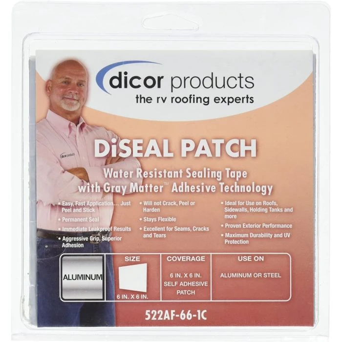 Dicor 6" Patch Aluminum Diseal Water Resistant Sealing Roof Tape 1 Dicor 6" Patch Aluminum Diseal Water Resistant Sealing Roof Tape