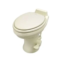 Dometic Low Profile ReVolution 321 Bone Elongated Deep Ceramic Foot Flush Toilet