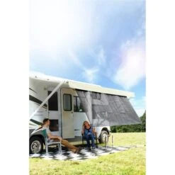 Camco 54" X 120" RV Black Awning Shade Kit