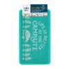 Camco Life Is Better At The Campsite Scrub Rug Welcome Mat, Teal / White