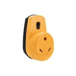 Camco Power Grip RV Two-Plug 15-Amp To Single 30-Amp Adapter