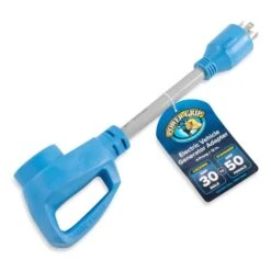 Camco PowerGrip Handle Electric Vehicle Locking Generator Adapter, 30-Amp Male To 50-Amp Female