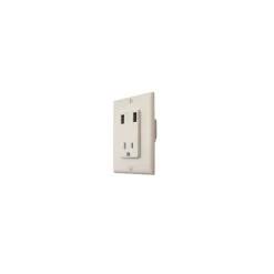 Diamond Almond Dual USB AC Wall Outlet