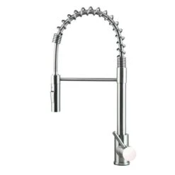 Lippert Components SS Flow-Max Deck Mount Pull Down Spout Single Lever Kitchen Faucet