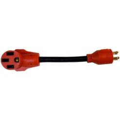Valterrta 30 Amp M 4-Prong Locking To RV 50 Amp F Straight Blade Generator Adapter Cord