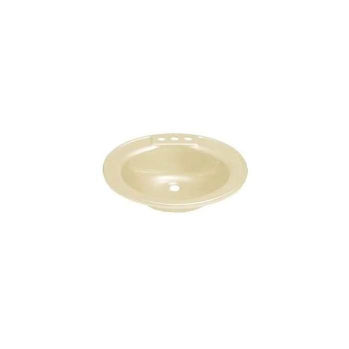 Lippert Components 17" X 20" Parchment Drop-in ABS Oval Lavatory Sink 1 Lippert Components 17" X 20" Parchment Drop-in ABS Oval Lavatory Sink