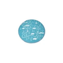 Camco Life Is Better At The Campsite 6-Foot Round Outdoor Mat -RV Map Design