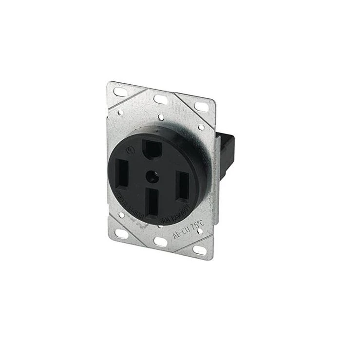 Cooper 50 Amp 4-Wire Receptacle Plate 1 Cooper 50 Amp 4-Wire Receptacle Plate
