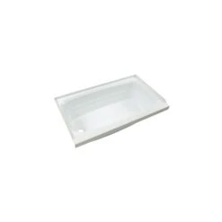 Lippert Components Better Bath 27" X 54" White Left Hand Center Drain Bathtub