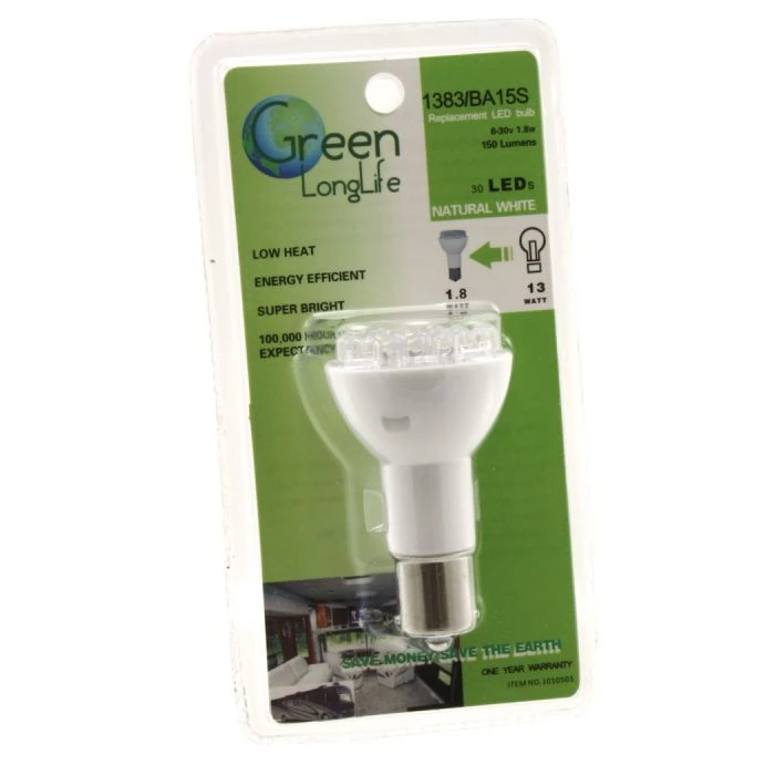 Ming's 1383/BA15S Green Long Life 150 Lumens LED Bulb 1 Ming's 1383/BA15S Green Long Life 150 Lumens LED Bulb