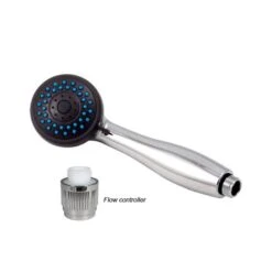 Phoenix Chrome 3 Function Handheld Shower Head W/ Flow Controller