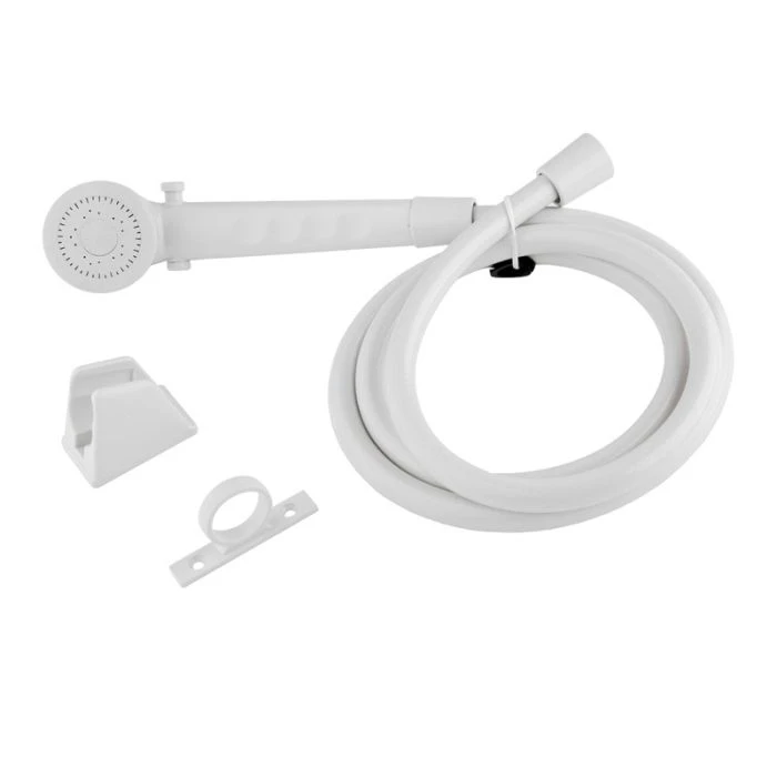 DURA White RV Shower Head & Hose Kit 1 DURA White RV Shower Head & Hose Kit