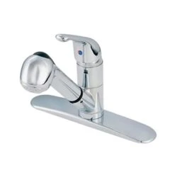 American Brass Chrome Kitchen Faucet Single Lever Pull-Out