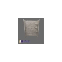 Specialty Recreation 24" X 32" X 66" Grand Teton Brown And Gold Travertine Pattern Shower Surround