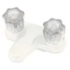 Empire Brass Company White Lavatory Faucet With Clear Knobs